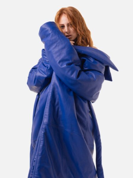 BurninnLootin-Leather-blue-Puffed-Coat-3